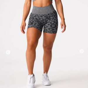 NVGTN Black Speckled Leopard Seamless Shorts